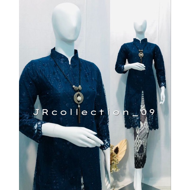 Kebaya Setelan Tunik Mewah / Kebaya Kerah Sanghai Payet / Kebaya Modern / Kebaya Terlaris Busui / Kebaya Brokat