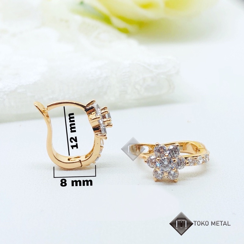 Anting Xuping 100% Original Model Bunga Lapis Emas [ Toko Metal ]