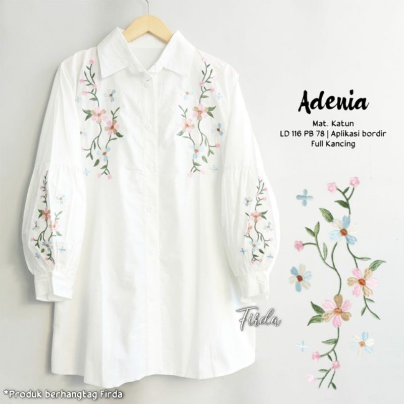 Blouse atasan wanita bahan katun bordir ori baju kerja kantor
