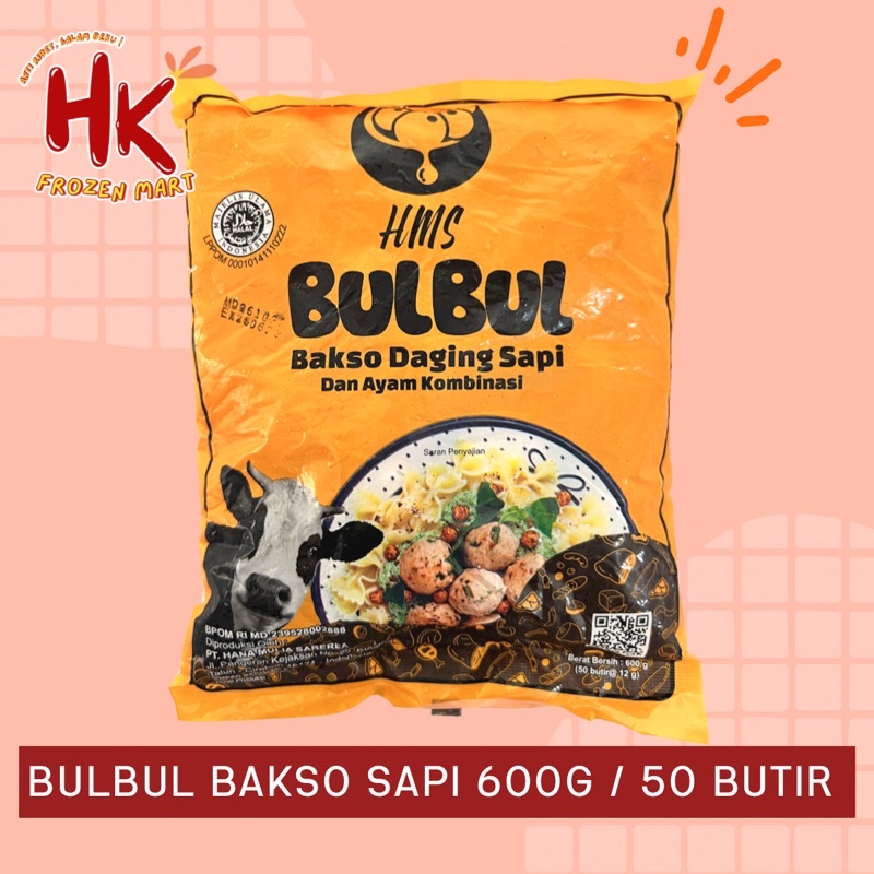 

Bul Bul Bakso Sapi URAT 50 butir 600 gr (bulbul baso kombinasi ayam) HK FROZEN MART