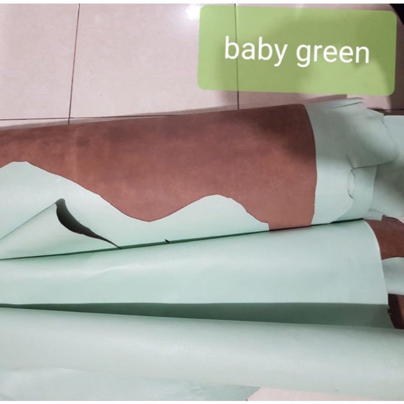 Kulit sapi asli bahan sofa jok tas dll jenis kulit jeruk baby green