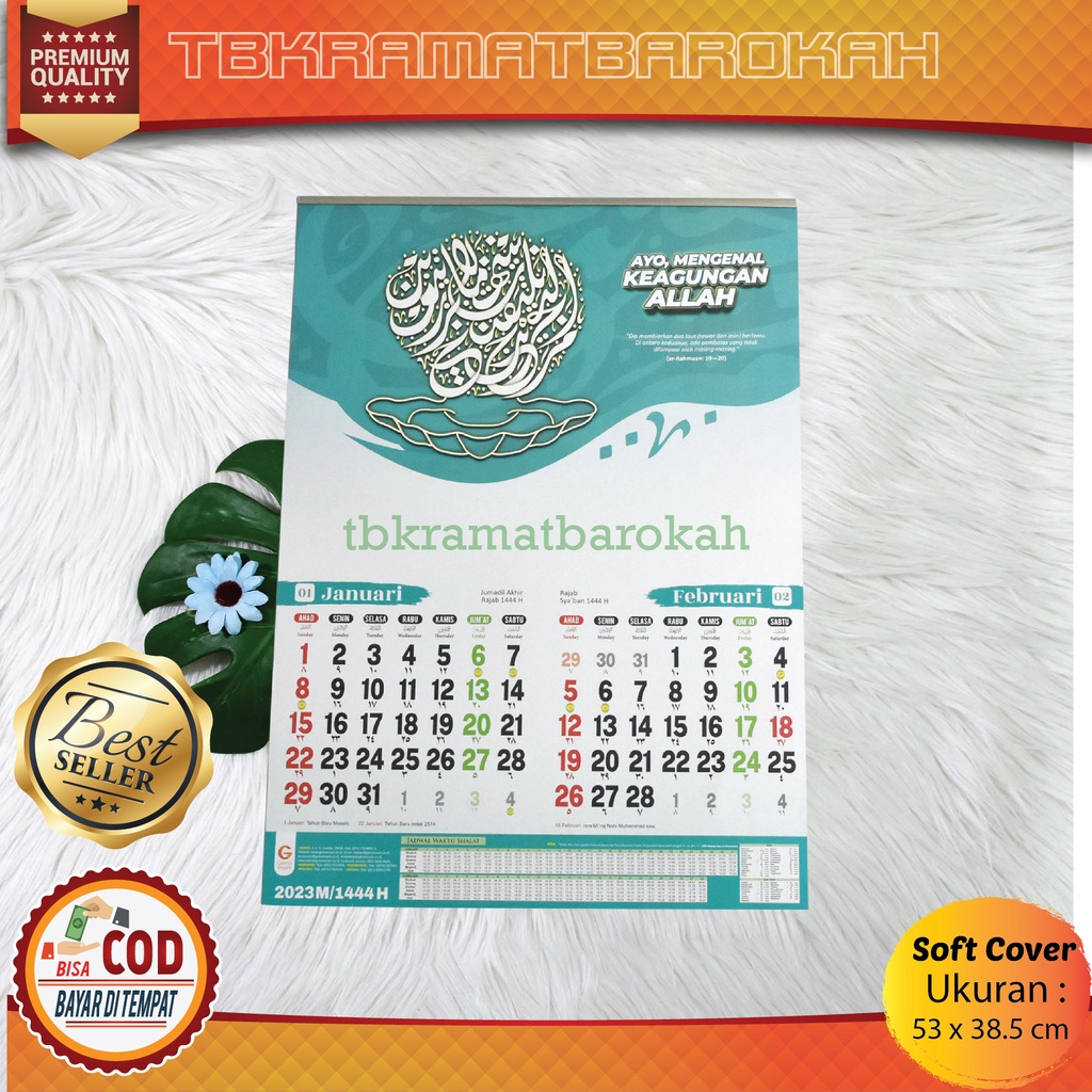 Jual Kalender Dinding Hijriyah Tahun 1445 H 2022 2024 