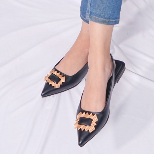 SARASARA YUK - Dunkenstock KATYA Sepatu Sandal Wanita Flatshoes 1cm Size 36 - 40 Tidak Licin Flat Shoes untuk Kerja Kantoran Kuliah Casual Belleza 37 38 39 Warna ALL Black Fuschia Sara Sara Kekinian Premium Terbaru Shoes Ori Original Mall Official Store