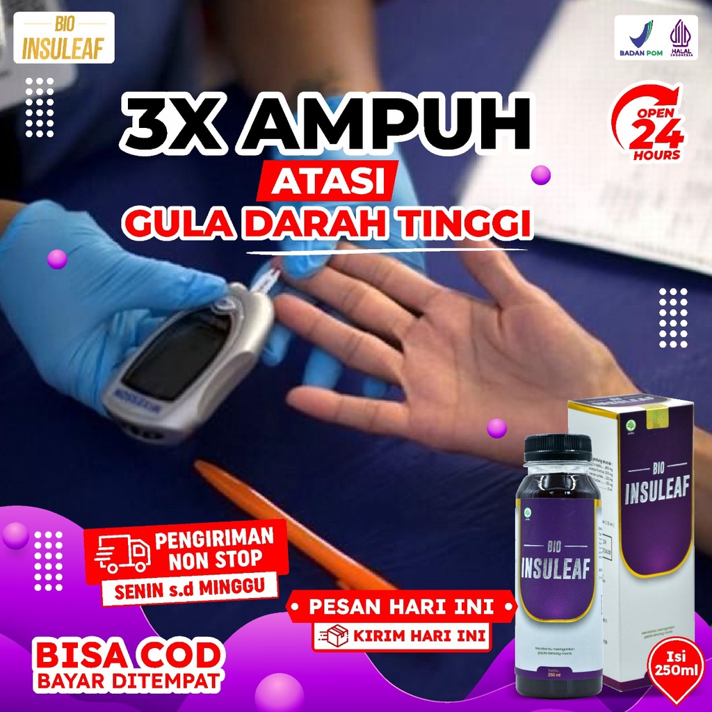 Bio Insuleaf - Turunkan Gula Darah Kolesterol Atasi Kencing Manis Diabetes Melitus Cegah Gagal Ginjal