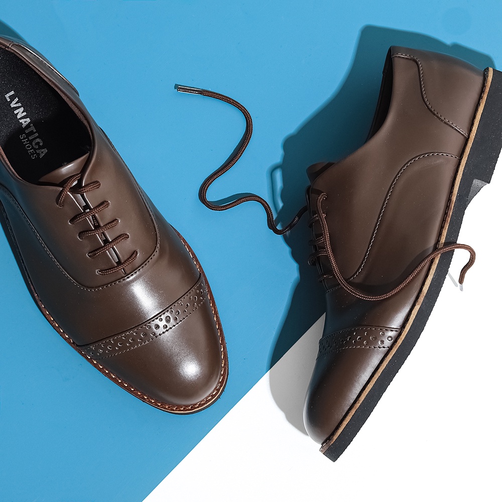 OXFORD BROWN |ManNeedMe x Lvnatica| Sepatu Pantofel Pria Kantor ORI