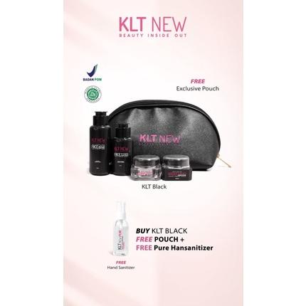 ₨ ( GRATIS POUCH ) KLT NEW / NEW KLT / Klt black original 100% / klt black / klt hitam /packing free