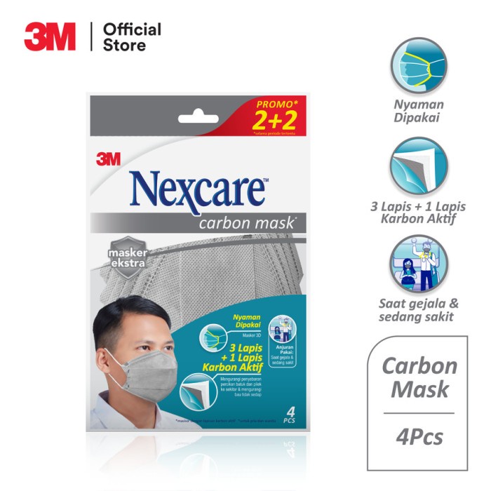 NEXCARE 3M MASKER CARBON DAILY FIT MASK REJUVENATE (10 PACK)