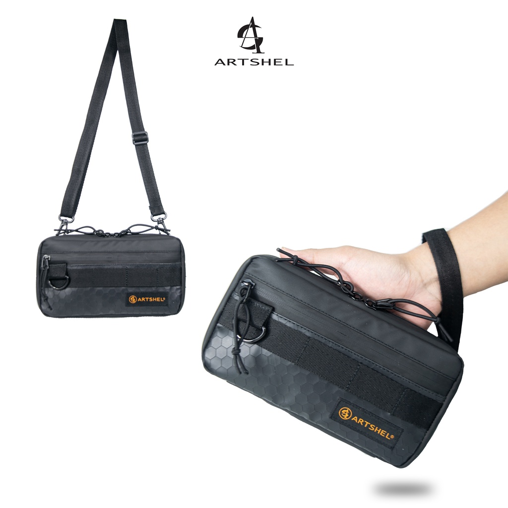 Artshel - Tas Hp Slingbag Handbag Hanging Wallet MIKO Hitam Pria Waterproof Anti Air