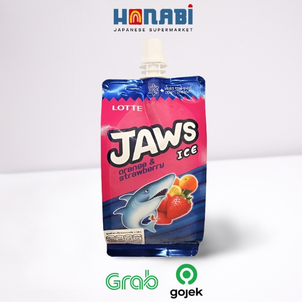 

Lotte Jaws Ice 160ml - Ice Cream Rasa Strawberry & Jeruk Made In Korea