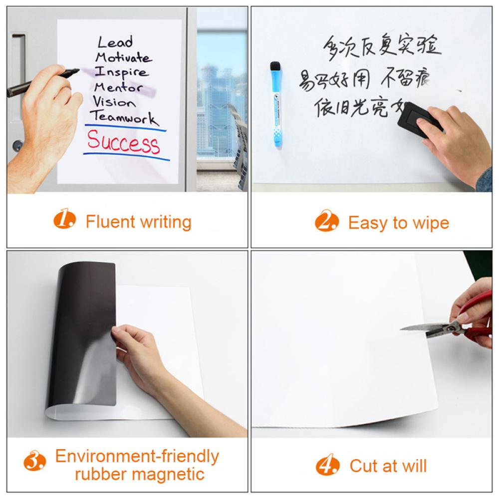 Timekey A4 /A3 Magnetic Dry Erase Board Penanda Kulkas Papan Tulis Lembaran, Dapur Rumah Dihapus Stiker Magnet Kulkas Fleksibel A7Z9