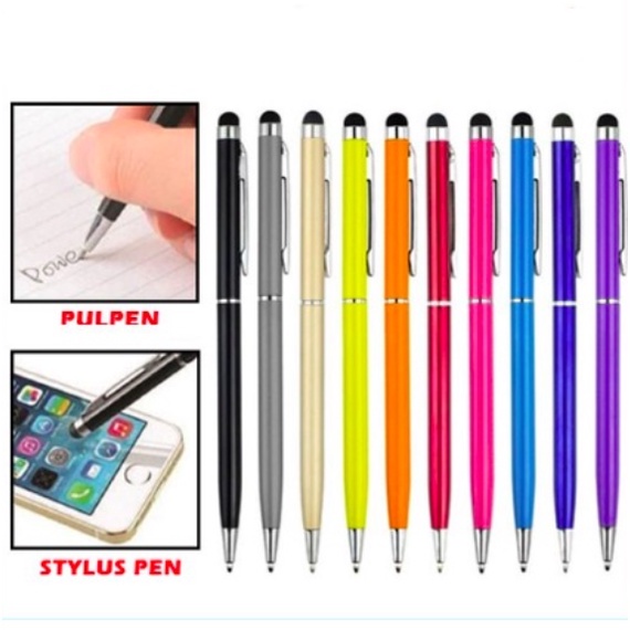 PA Stylus Pen 2IN1 Untuk HP Touch Screen Android Iphone Ipad Universal Touch Screen Pena Sensitive Tablet SS198