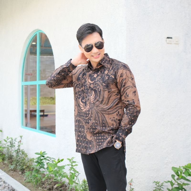 PRASTOWO kemeja batik pria lengan panjang terbaru ORIGINAL BY FLORIST