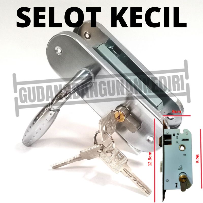 selot slot kunci pintu rumah kecil handel handle hendel kecil small wanly classic