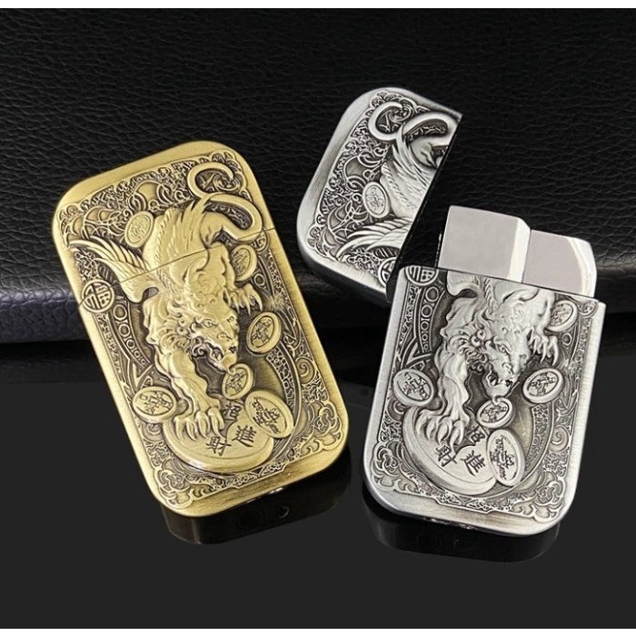 Korek Api Bara Gas Huage Dinuo Motif Winged Beast HG-568-1 3893