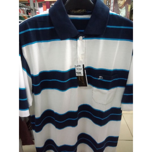 Tshirt kerah / wangky salur modasport/ 09-555