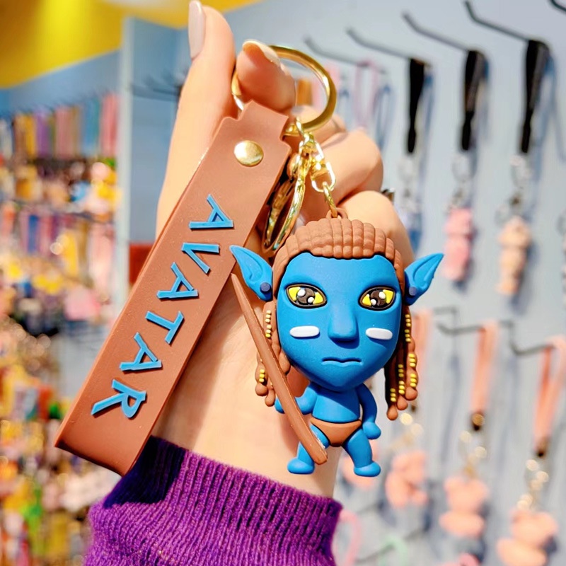 Avatar Gantungan Kunci Cosplay Jake Sully Neytiri Silikon Liontin Keyring Mobil Ransel Gantungan Kunci Aksesoris Perhiasan Hadiah