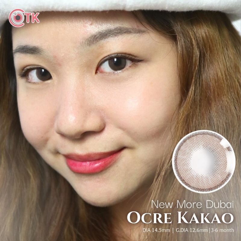 Softlens NEW MORE COLOURS DUBAI 14.5 MM OCRE KAKAO MINUS -0.50 S.D -6.00 by CTK
