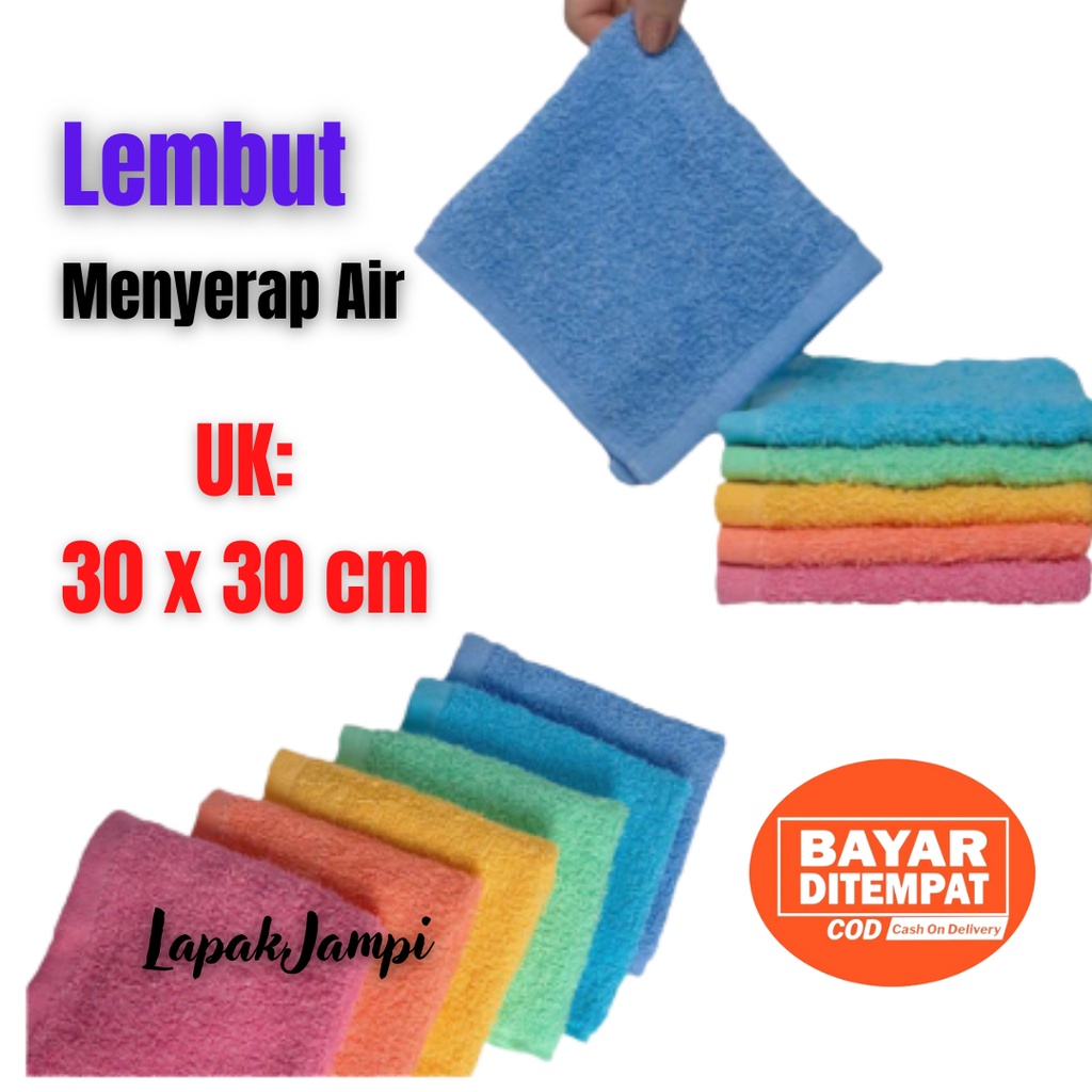 Sapu Tangan Handuk Kecil Bayi Lembut Lusinan Lap Tangan Pria Wanita Kualitas Premium 1 Lusin