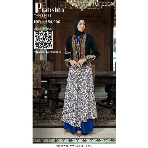 GAMIS ORIGINAL BRANDED FASHION MUSLIM DRESS BATIK TERLARIS TUNEECA SERI Pratishta