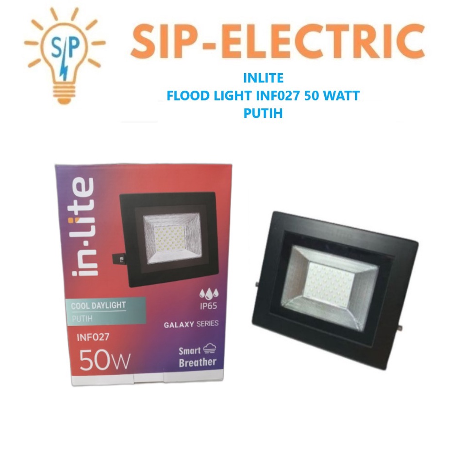 Inlite Lampu Sorot 50 Watt Putih / In Lite Flood Light Led 50W Inf 027