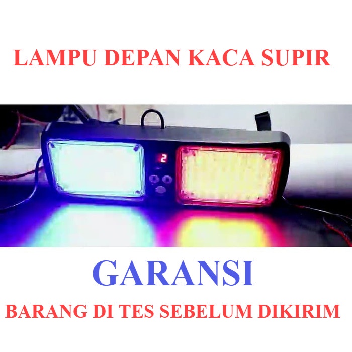 STROBO KACA DEPAN SUPIR VARIASI MOBIL TRUK LAMPU LED 30 12V 44 W A64