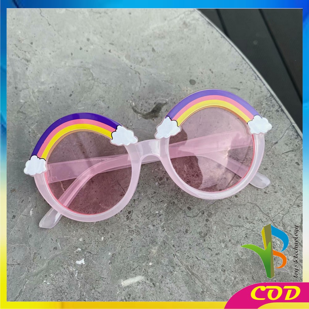 RB-C674 Kacamata Hitam Anak Pelangi Kacamata Unisex Fashion Anak Kaca Mata Kids Sunglasses / Kacamata Anak Warna Rainbow Import