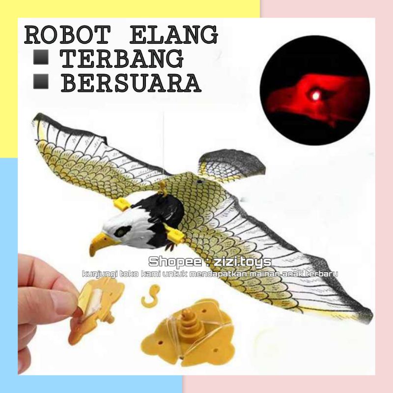 Mainan anak burung terbang atau burung elang terbang mainan robot burung elang