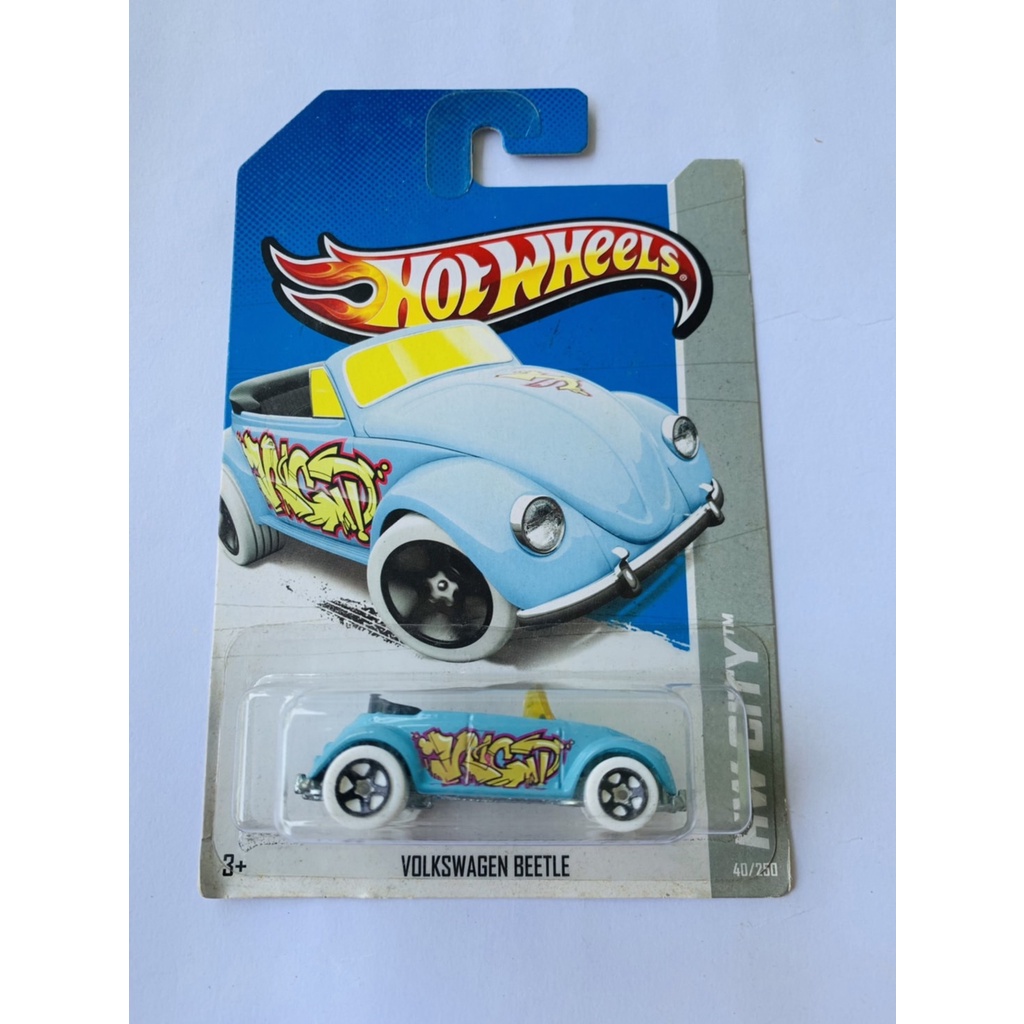 HOTWHEELS HOT WHEELS VOLKSWAGEN BEETLE CONVERTIBLE BIRU HW CITY DIECAST MINIATUR MOBIL MAINAN MOBILA