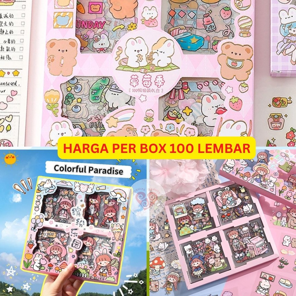 Sticker PVC grosir Isi 100 | Sticker Lucu PET Isi 100 | Sticker Viral Box Part 2