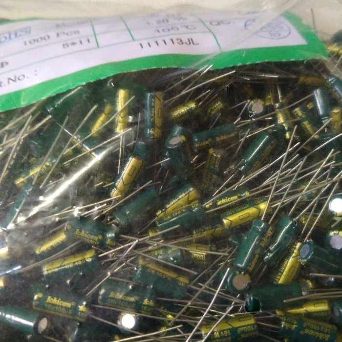 elco 100uF 16V 16Volt kapasitor 100uf 16v capacitor 100uf 16v c 100uf