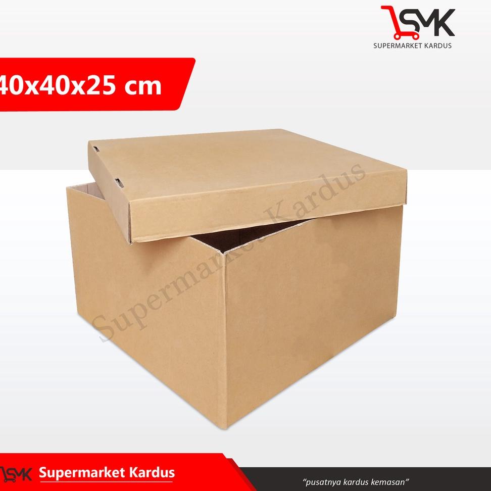 

そ Kardus 40x40x25 cm (Top/Bot Asia) Karton I Paking I Box I Hampers I Boneka I Buah I Puding I Tart ░