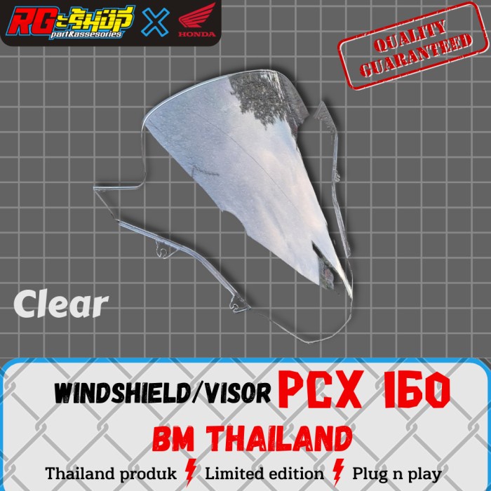 Windshield Visor Windshield Wind Screen Pcx 160 Bm Original Thailand