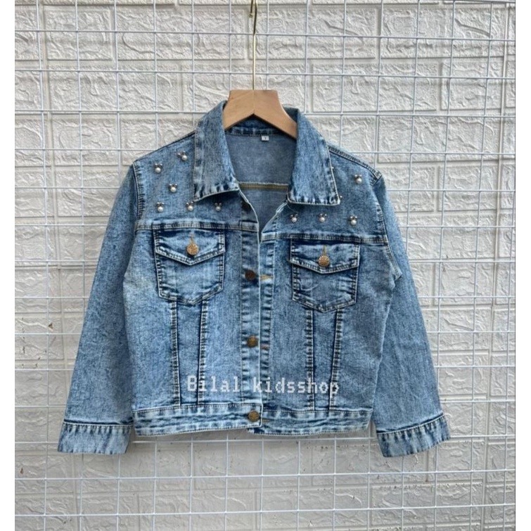JAKET JEANS MUTIARA ANAK CEWE LENGAN PANJANG 1-12TH