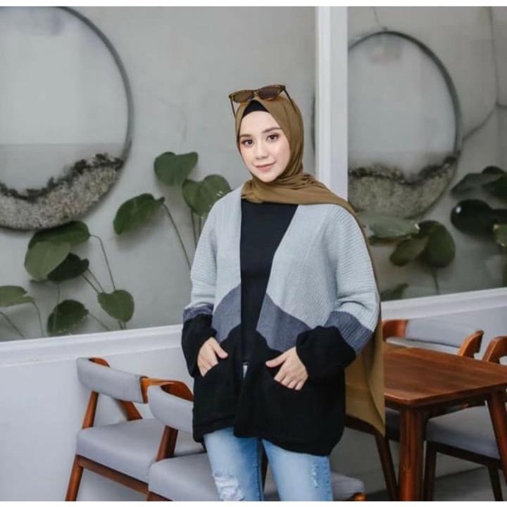 CARDIGAN RAJUT JUMBO XXL / CARDIGAN 3 TONE / CARDIGAN COMBI / CARDIGAN RAJUT OVERSIZE / BIG SIZE