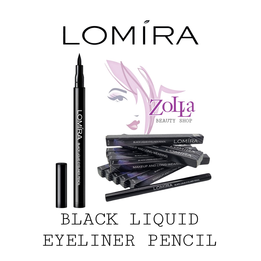 LOMIRA BLACK LIQUID EYELINER PENCIL - BPOM - LIQUID EYELINER PENSIL LOMIRA - PENSIL EYELINER MURAH