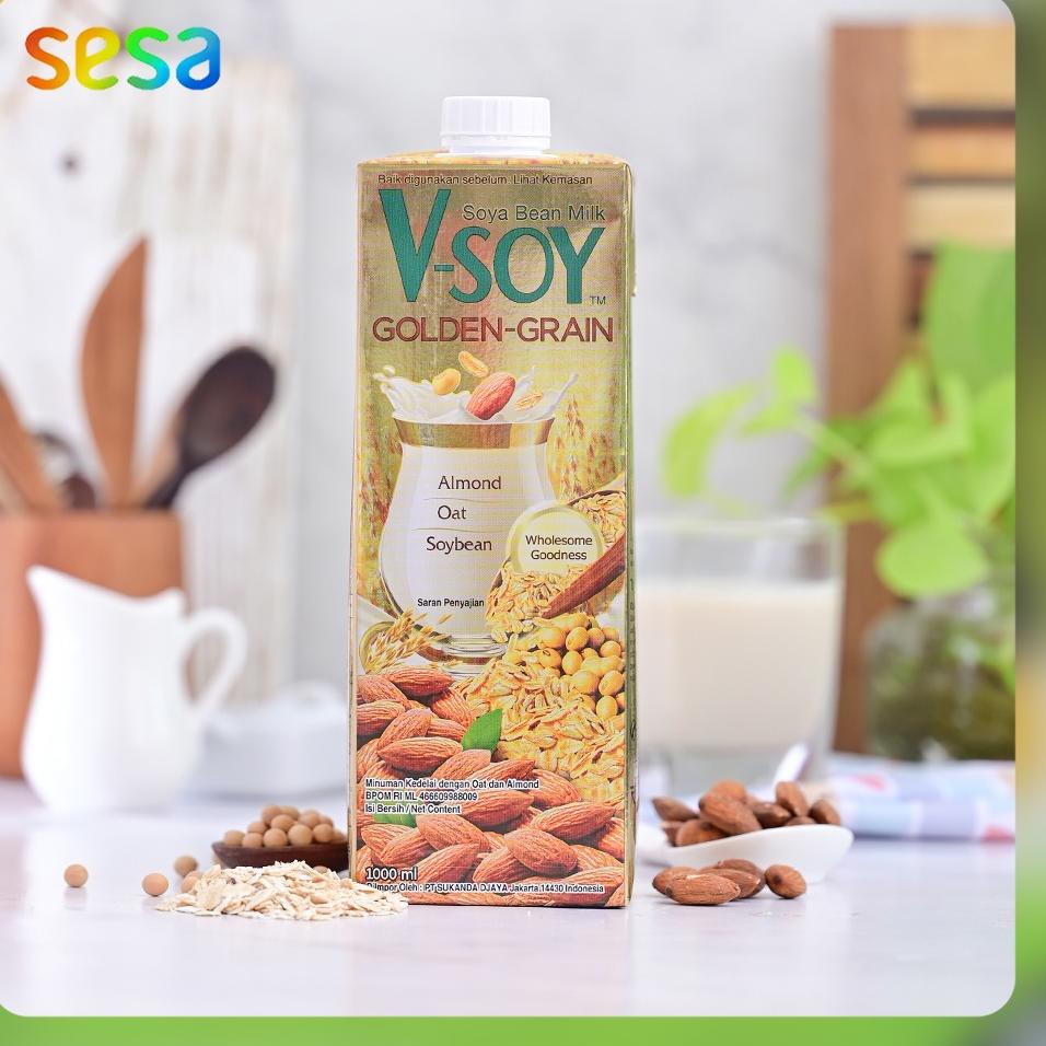 

Hanya hari ini V-Soy - Soya Bean Milk Golden Grain 1 Liter ...,,