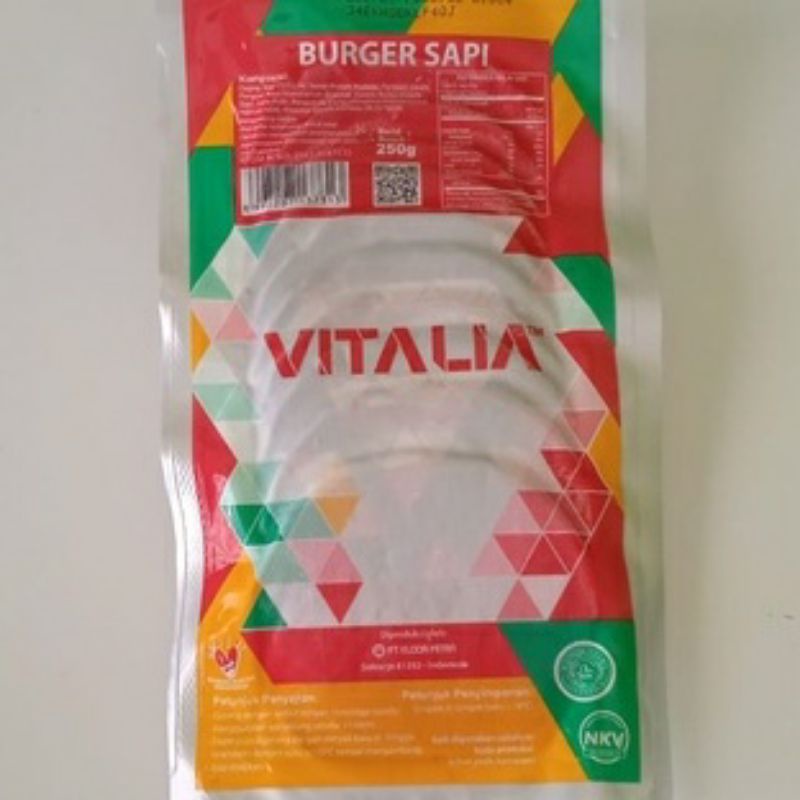 

[FROZENFOOD] VITALIA Beef Burger isi 10 pcs /20 pcs -Free Bubblewarp