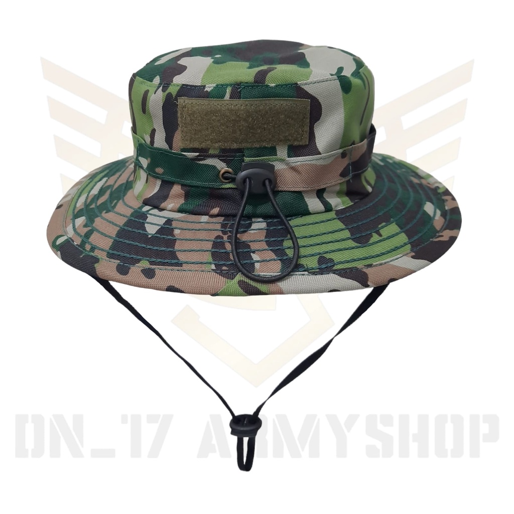 Topi Rimba Loreng Kasad / NKRI + Kawat Velbed Cerah Terbaru