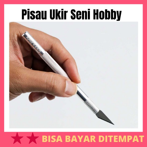 Pisau Ukir Seni Hobby Crafting Art Knife Metal Handle / Alat Pisau Ukir Pengukir Pahat Kayu Kerajina