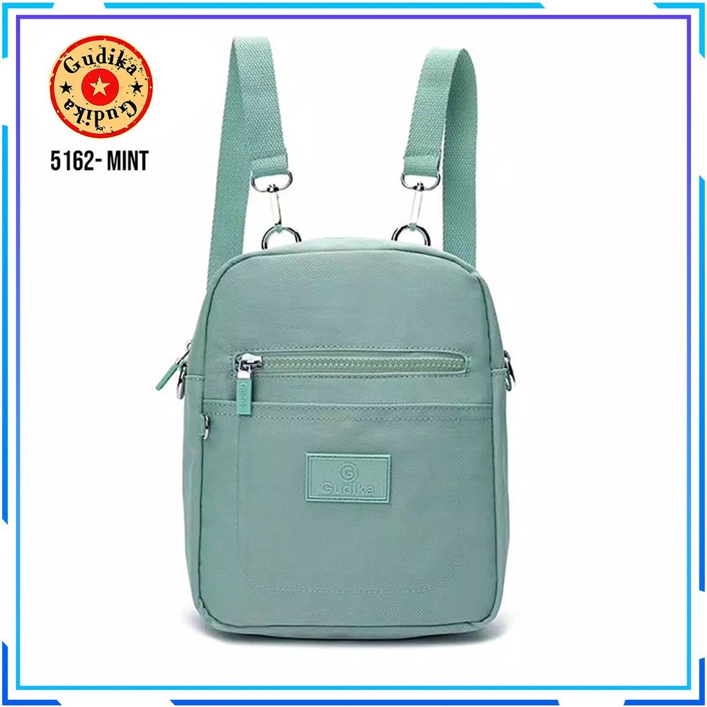 BIG PROMO GUDIKA 5162 - Tas Ransel Wanita Kekinian Import Original Terbaru Bahan Nilon Waterproof Anti Air Premium Korea bisa muat banyak barang banyak slot kocek terlaris - tas wanita - tas cewek - tas kerja - tas laptop - rangsel - gudika bag