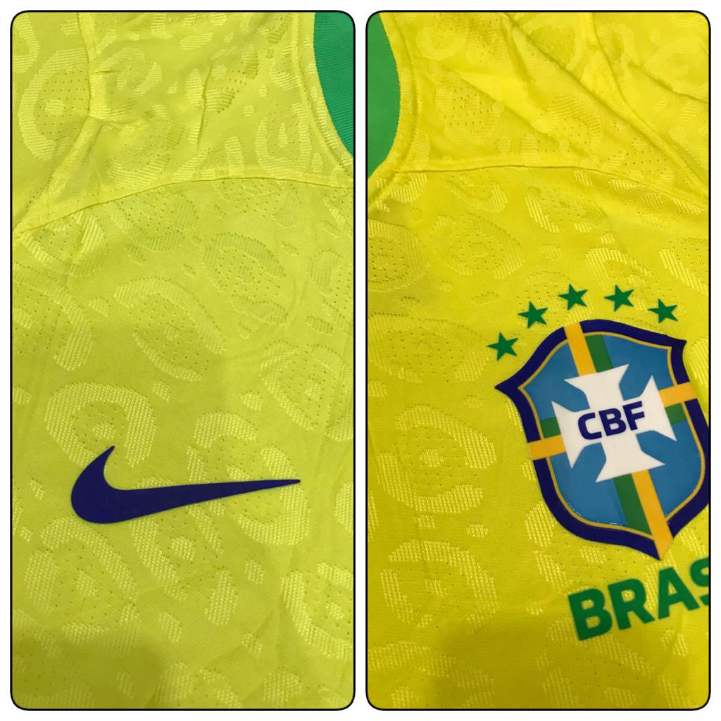 Jersey bola brazil home player issue 2022 - 2023 grade ori import