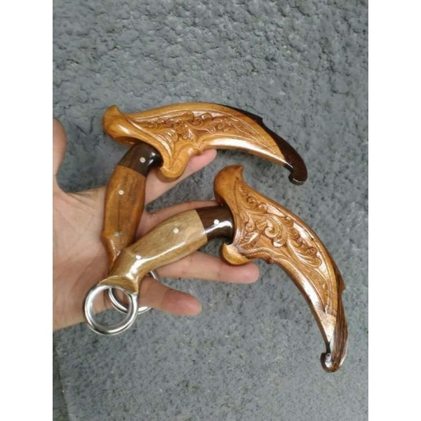 BAYAR DI TEMPAT  KARAMBIT KERAMBIT TAJAM MINANG / KRAMBIT UKUR JATI BAHAN BAJA PER