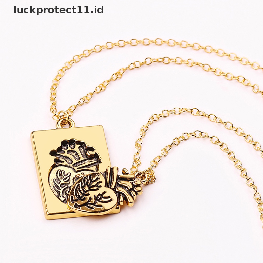 /Fashion Hot// Fashion// 2pcs/set Fashion Puzzle Pasangan Anatomi Jantung Kalung Liontin Valen Hadiah.