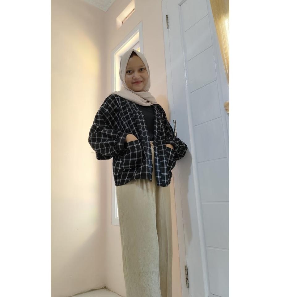 LBR.22De22ᴷ ‑ Outer Balon Grid / Outer Viral / Outer Wanita Oversize / Outer Balon Flanel / Outer Le