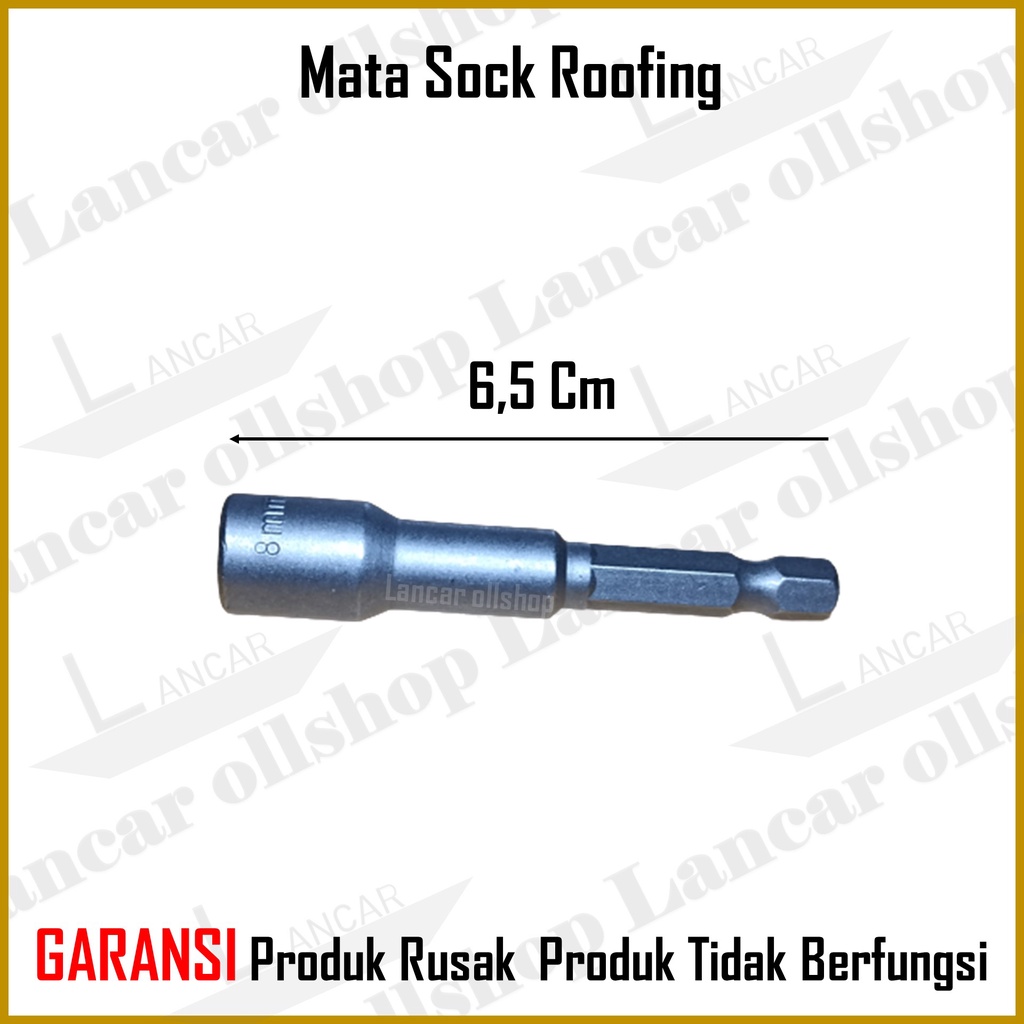 Mata Sock Roofing isi 5 pcs | Mata Bor Baja Ringan 8mm x 6,5cm | Mata Bor Baut | Mata Bor