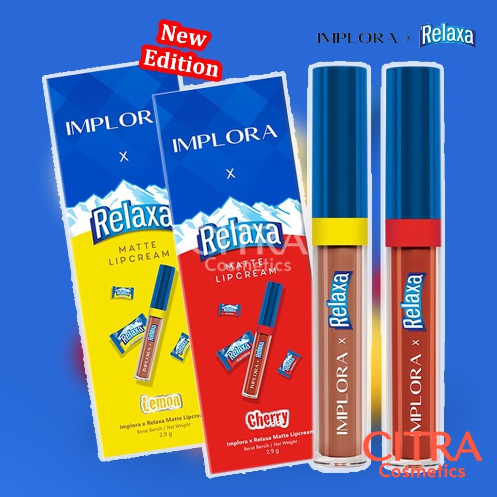Citra Cosmetic - Lipcream Implora x Relaxa Matte New Relaxa Cherry & Lemon Limited Edition - Lip Cre