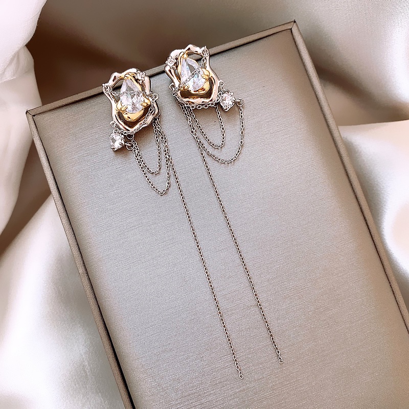 Anting Fringe Tidak Teratur Aksesoris Aksesoris Tren Kepribadian Fashion