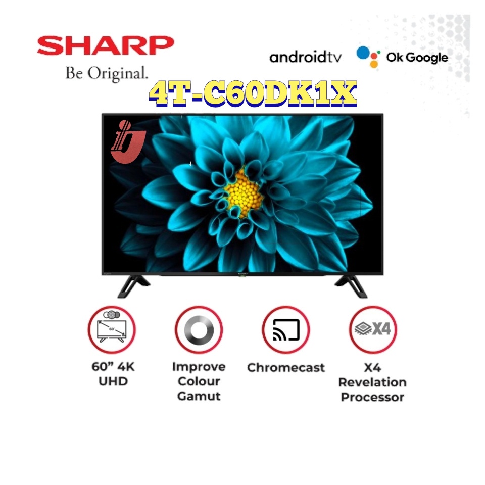 Sharp 4TC60DK1X Led Tv 60 Inch Uhd Android TV 60DK1x