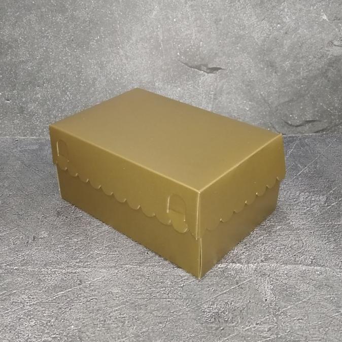 Dus Snack 10x15 Emas tutup sambung 50pcs Dus Snack Box Kue