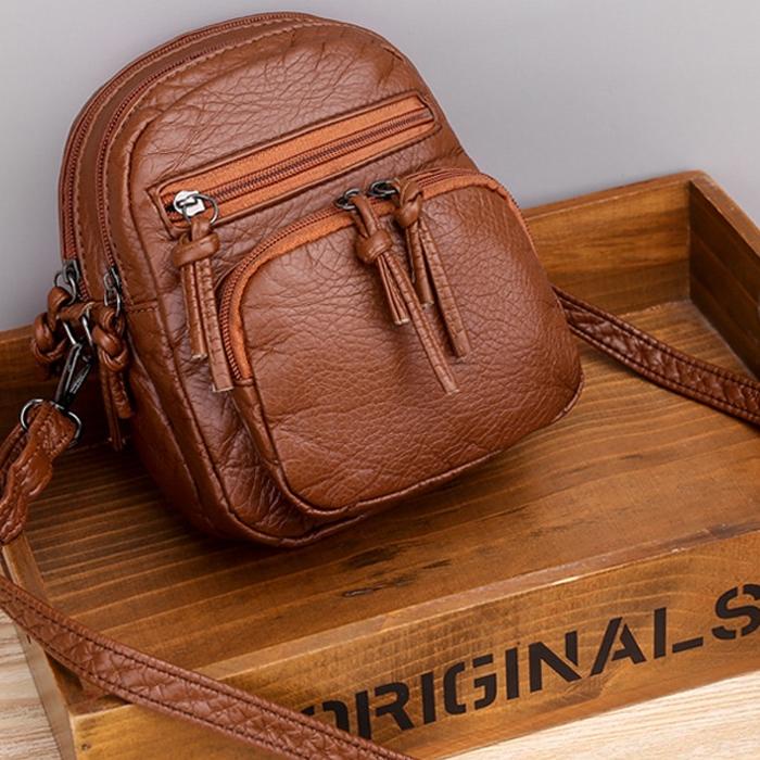 Diskon TAS SELEMPANG WANITA IMPORT KULIT COKLAT HECANA TA436B7 PREMIUM ORI SLING BAG KOREA REMAJA SI